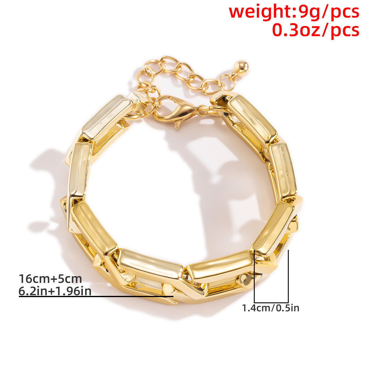 Womens Vintage Geometric Bracelet Electroplated Single Layer Hexagon CCB Fashion Jewelry Elegant Fashion Piece