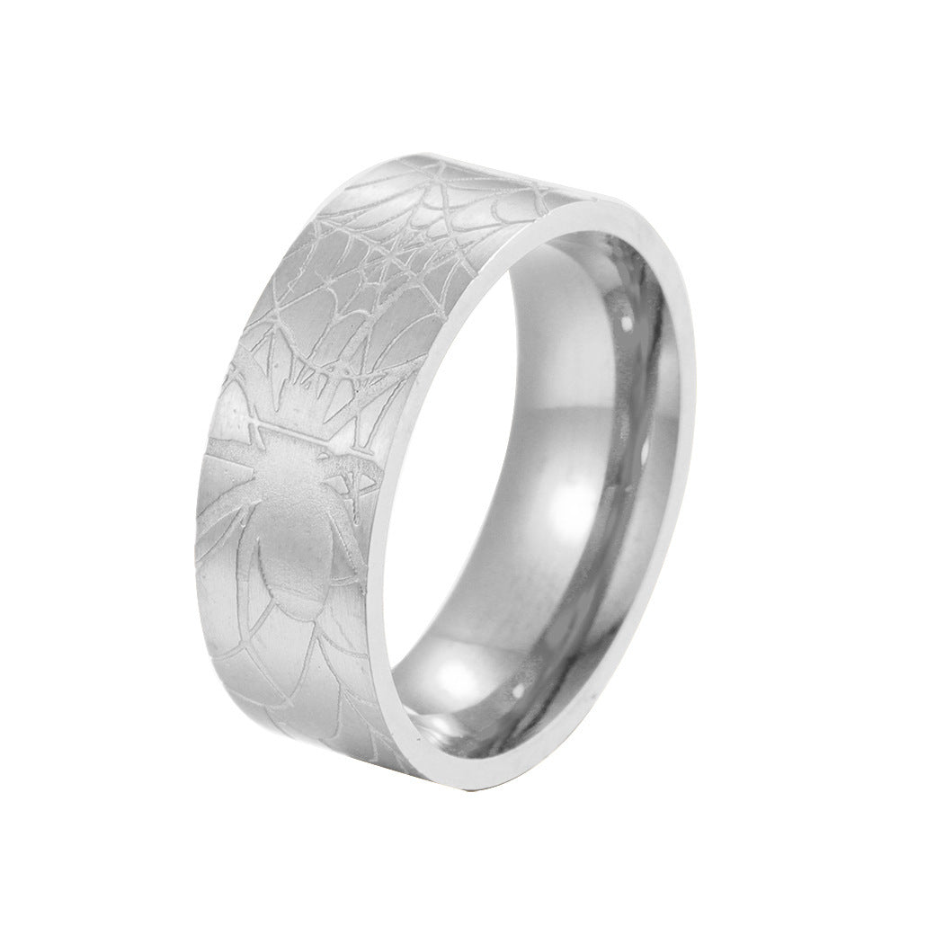 Geometric Spider Ring Stainless Steel Jewelry For Halloween And Everyday Wear Gold Finish Minimalist Design Set