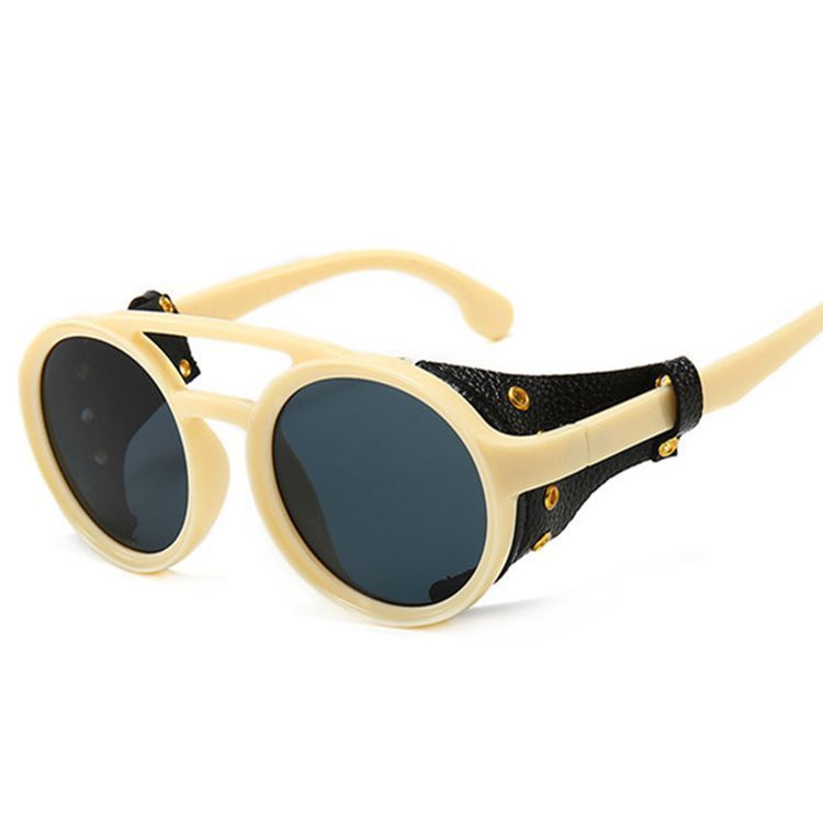 Vintage Round Sunglasses UV400 Protection Sun Glasses High Visible Light Transmission Durable Frame Includes Case