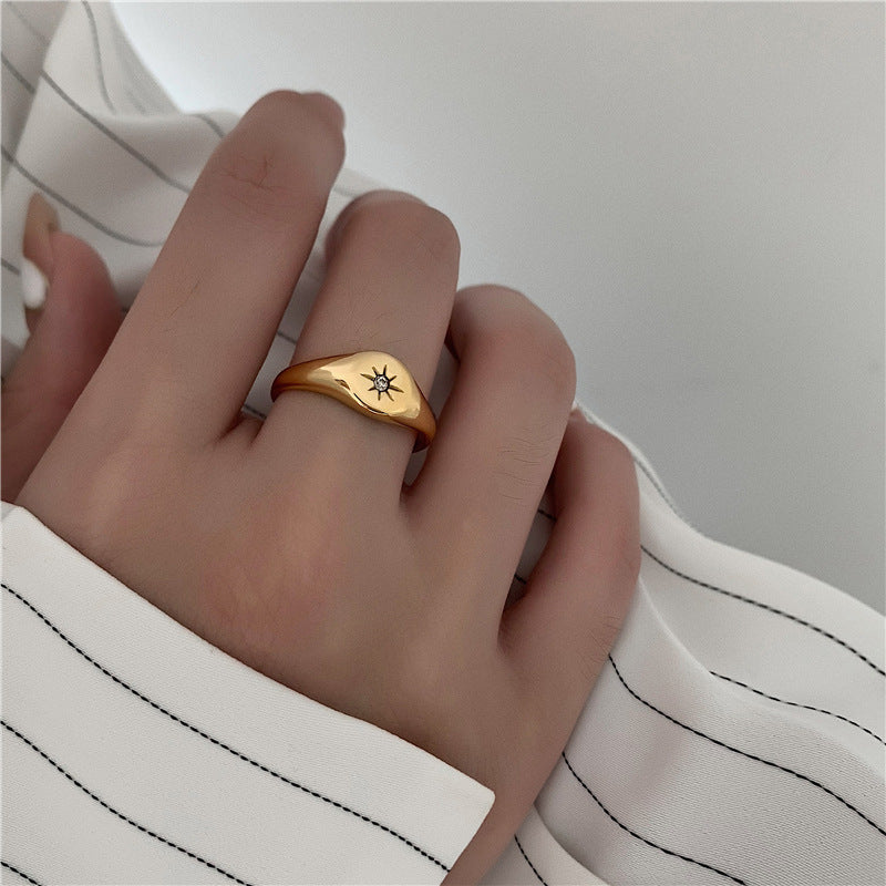 Womens Vintage Titanium Steel Ring For Everyday Wear And Special Occasions Sizes 6 7 8 9 10 Gold Tone Trinkets