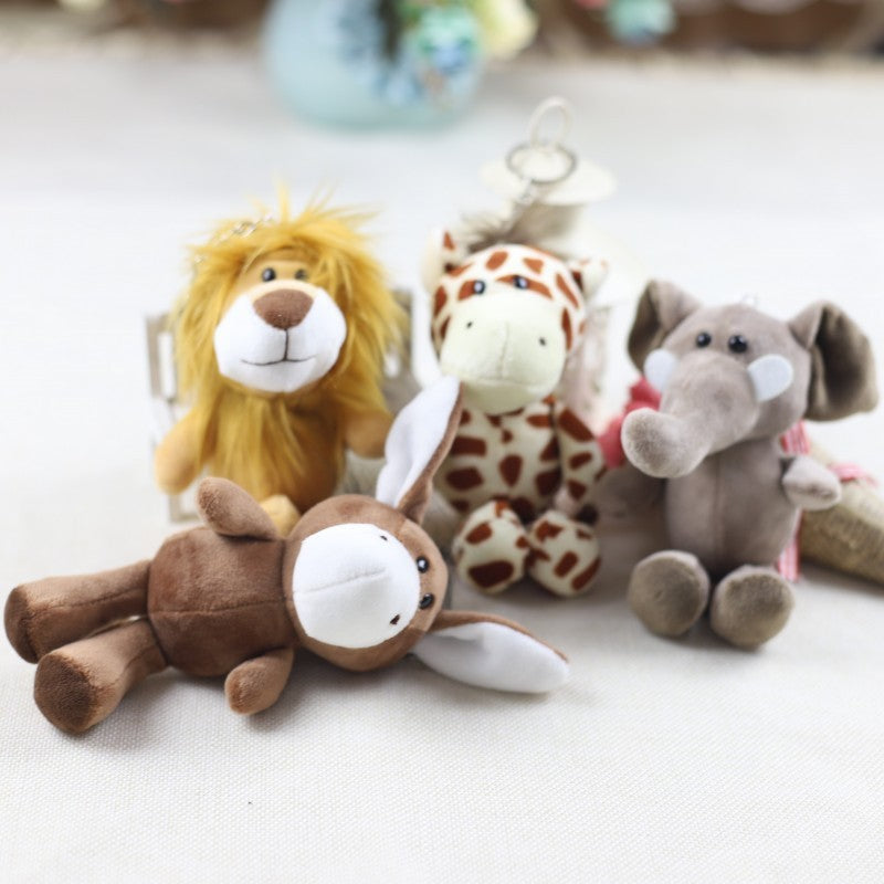 Animal Plush Pendant Hanging Lion Giraffe Hippo Elephant Donkey Calf Soft Cute Plush Toys Great For Kids Rooms