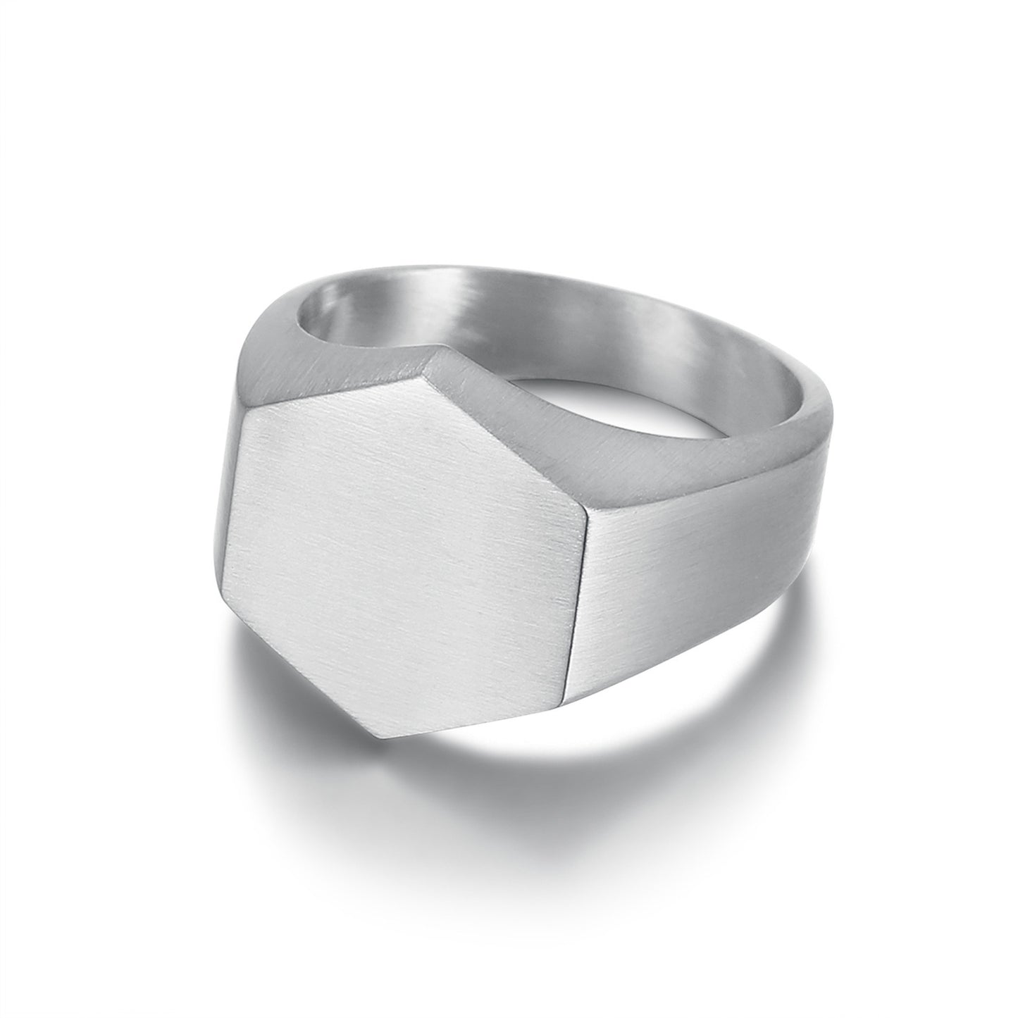 Unisex Stainless Steel Ring Geometric Design Band for Men or Women Neutral Jewelry Steel Gold Black Ring
