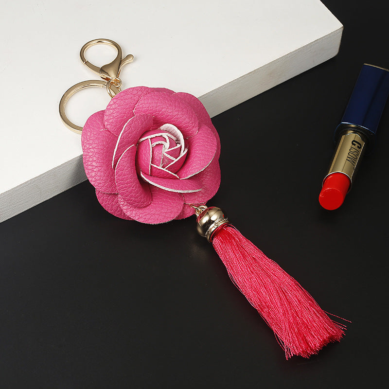Leather Tassel Keychain for Phone Case and Luggage