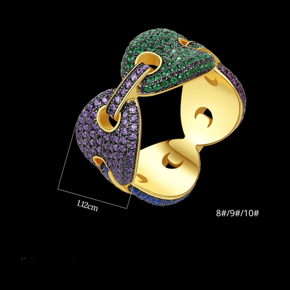 Copper Inlaid Zirconium Ring Mens Simple Geometric Design Electroplated Fashion Jewelry Everyday Wear For Mens