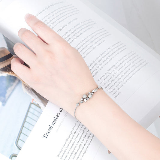 Womens Star Shaped Bracelet Copper Jewelry With Electroplated Gold Finish Elegant Star Design Fashion Accessory