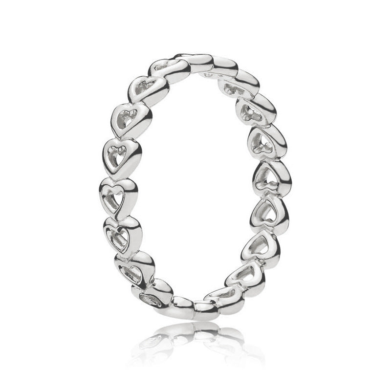 Colorful Zircon Inlay Alloy Ring With Hollow Design And Epoxy Diamond Accent Jewelry Fashion Or Everyday Wear