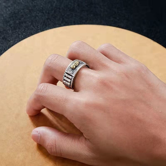 Adjustable Copper Couple Ring 1 5cm Wide Matching Ring For Men Or Women Big Finger Size 25 To 35 For Daily Use