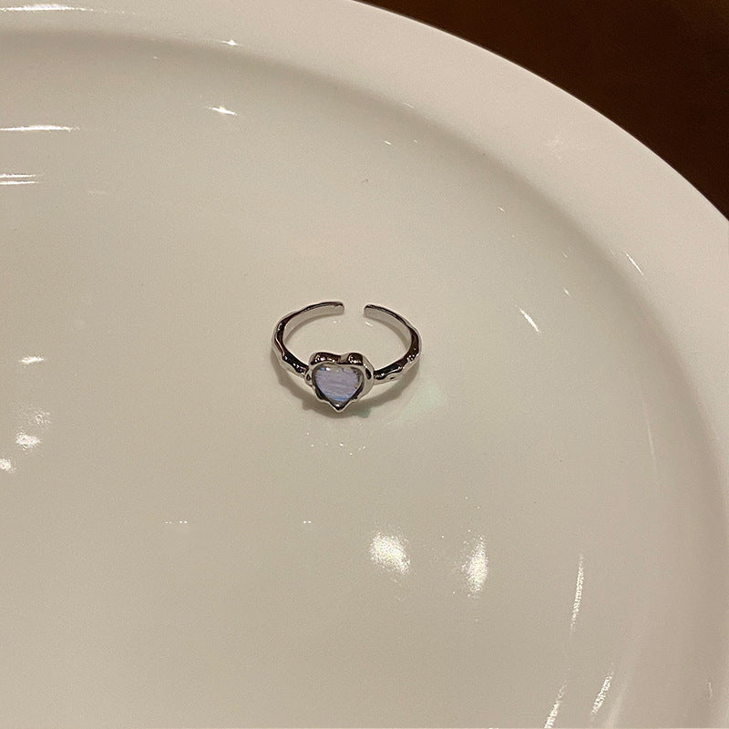 Copper Heart Ring Adjustable Waterdrop Design for Women