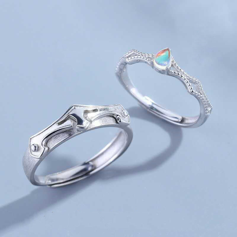 Couple Rings For Men And Women 925 Silver His And Hers Matching Promise Rings Set Gift For Couples Modern Look