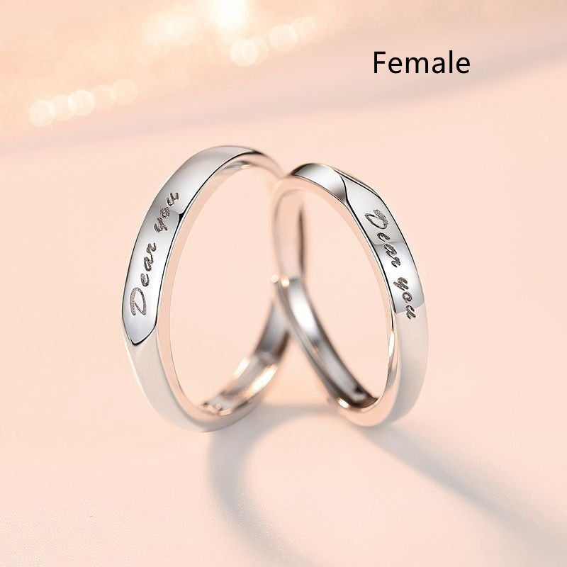 Adjustable Couple Rings Geometric Copper For Him And Her