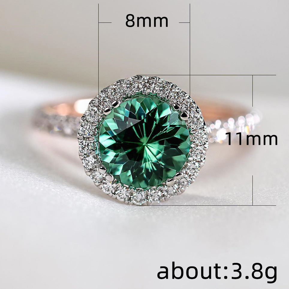 Zircon Ring Silver Plated Copper Jewelry For Women Everyday