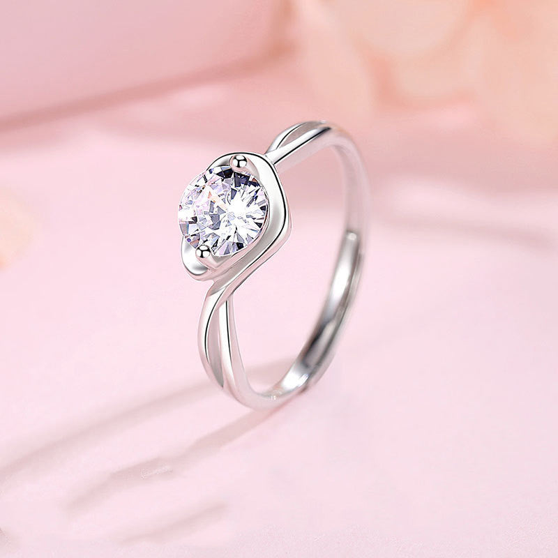 Adjustable Sterling Silver Ring 925 Natural Fashion Jewelry For Women And Girls Modern Style Everyday Wear Now
