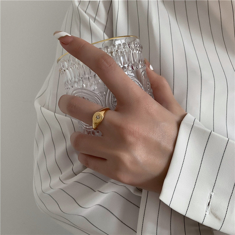 Womens Vintage Titanium Steel Ring For Everyday Wear And Special Occasions Sizes 6 7 8 9 10 Gold Tone Trinkets