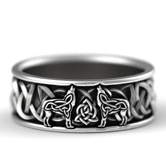 Adjustable Wolf Ring For Fashion Jewelry Everyday Wear Trendy Animal Shape Pattern Ring Animal Lovers Gift Now