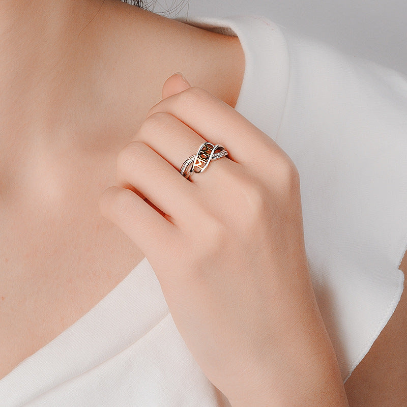 18K Gold Plated Copper Letter Initial Ring European Fashion Jewelry Individually Packed Gift For Holiday Season