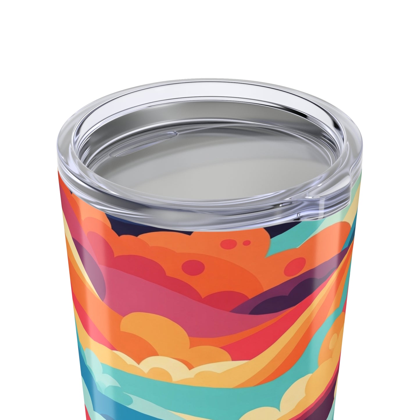 20 Ounce Metal Travel Mug With Printed Design Vacuum Insulated Spill Resistant Thermal Control For Hot And Cold