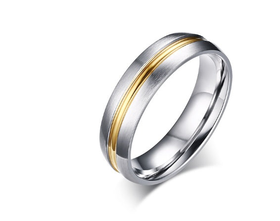 Stainless Steel Ring Set with Simulated Diamonds for Women