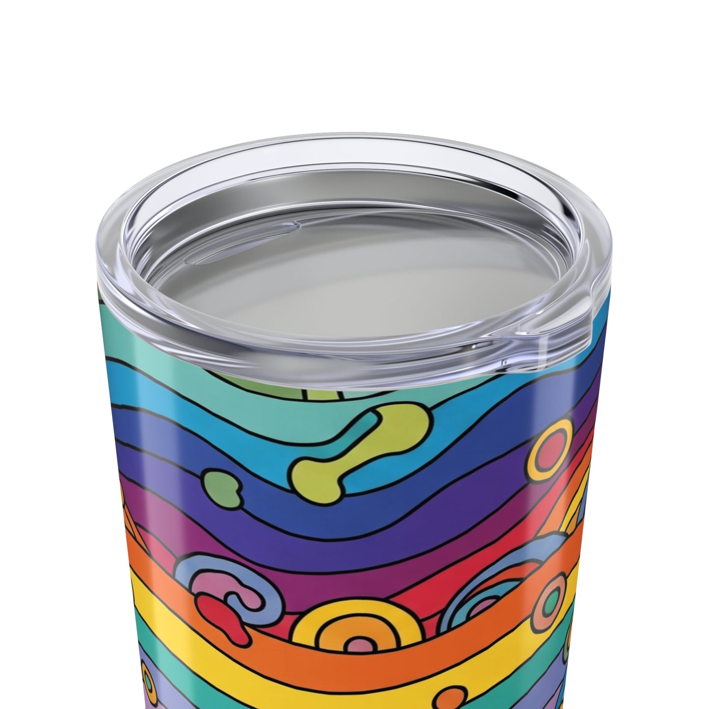 20 Oz Stainless Steel Tumbler Double Wall Vacuum Insulation Spill Resistant Printed Design For Hot And Cold Drinks