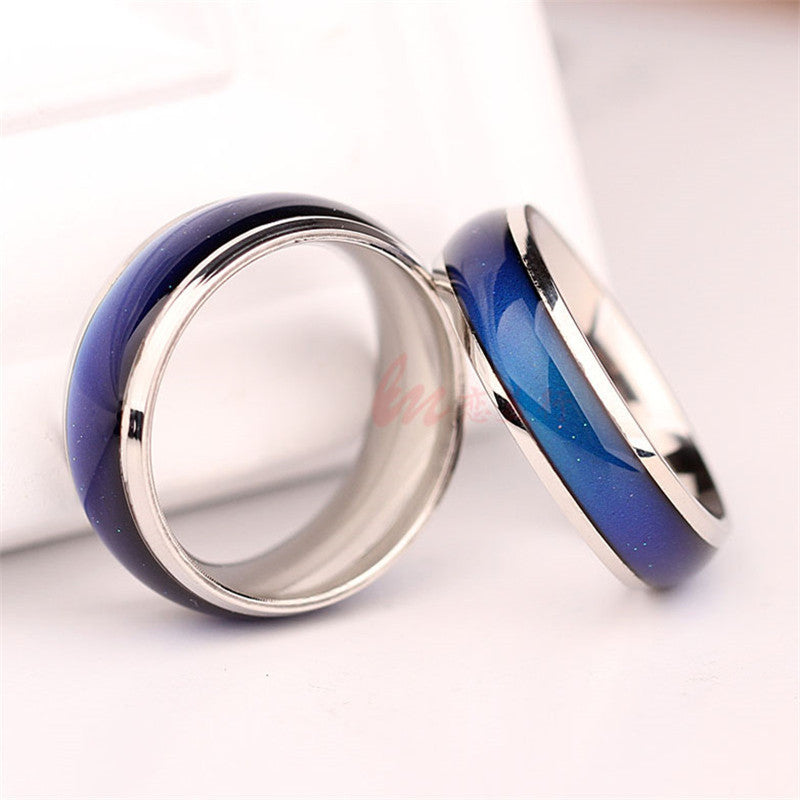 Adjustable Mood Ring Color Changing Fashion Jewelry Copper Ring Environmentally Friendly Trendy Temperature Sensitive