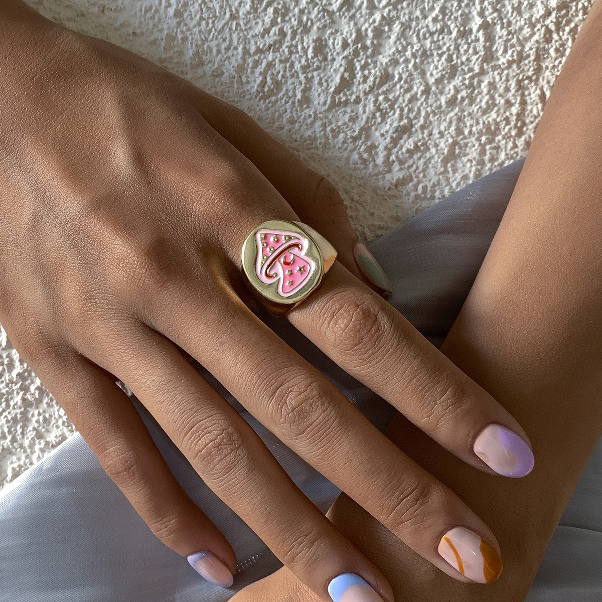 Womens Star Moon Ring Bracelet Bohemian Gold Alloy Geometric Pattern Jewelry Ethnic Retro Style Vintage Modern