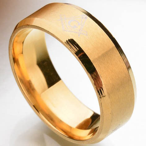 Mens Titanium Steel Ring Geometric Design Gift Ring Travel Souvenir Packaging Independently Packaged Band Ideal Gift