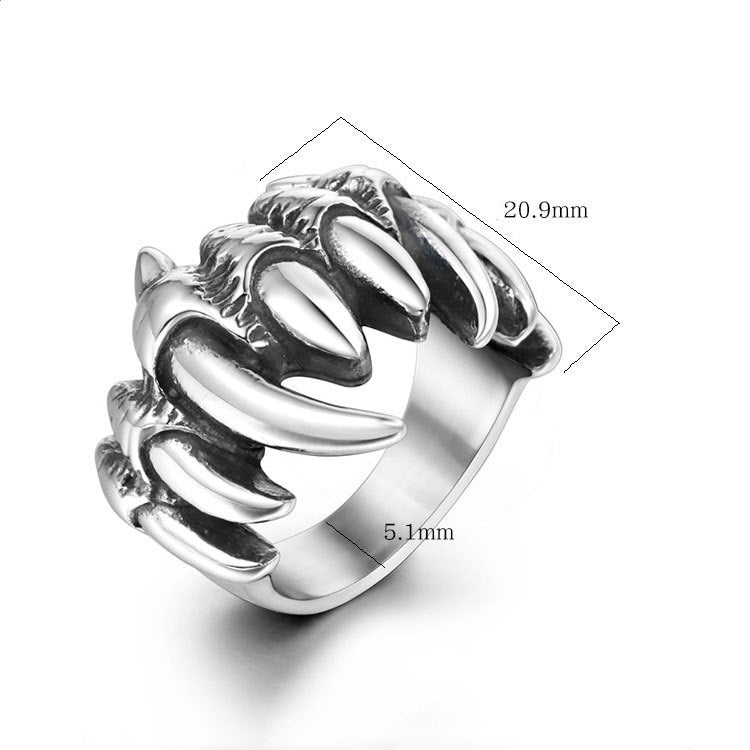 Vintage Titanium Skull Ring For Men Bold Gothic Style Size 21mm By 26mm Durable Steel Jewelry Statement Ring Classic