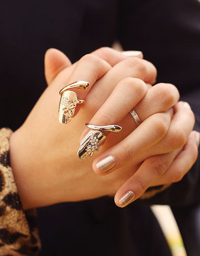 Adjustable Alloy Nail Ring Fashion Gift For Women Piece