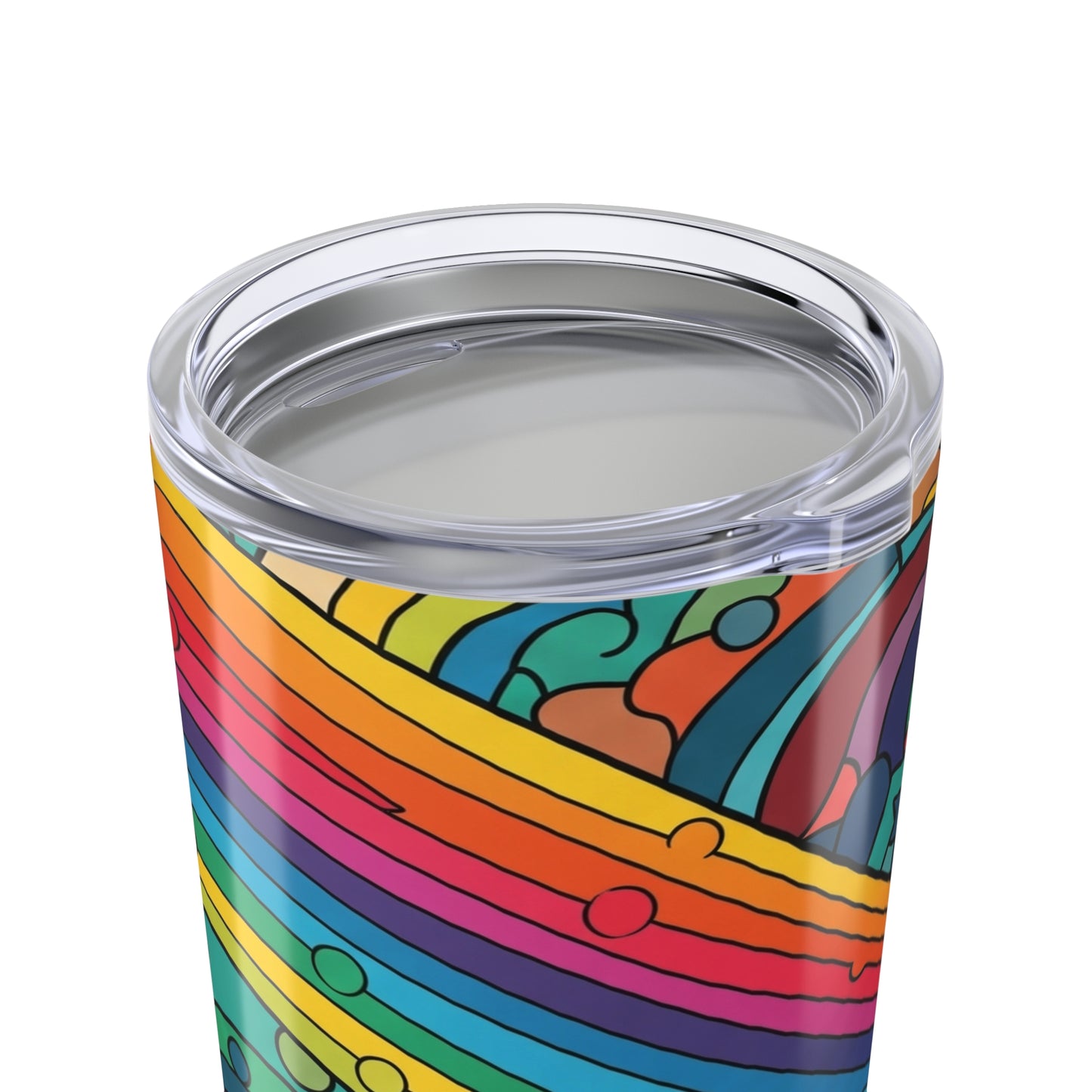 20oz Stainless Steel Travel Mug Double Wall Vacuum Insulated Printed Design Spill Proof Durable Hot Cold