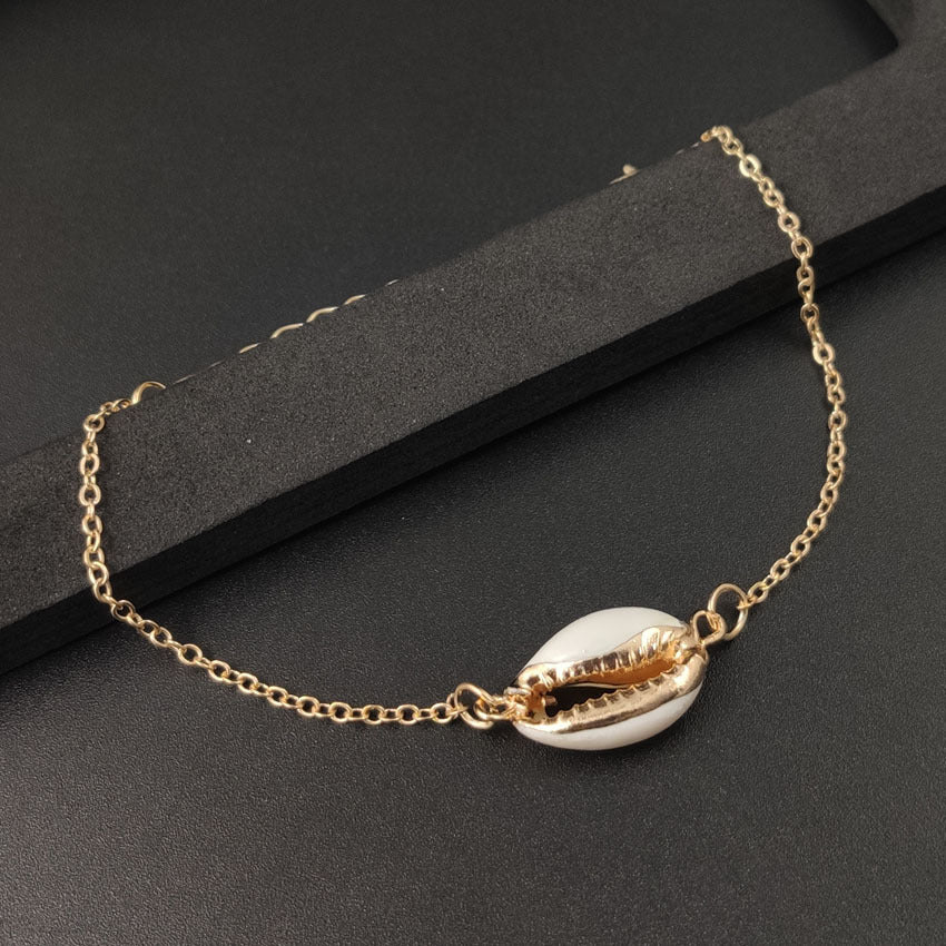 Womens Electroplated Alloy Bracelet Shell Charm Drip Glaze