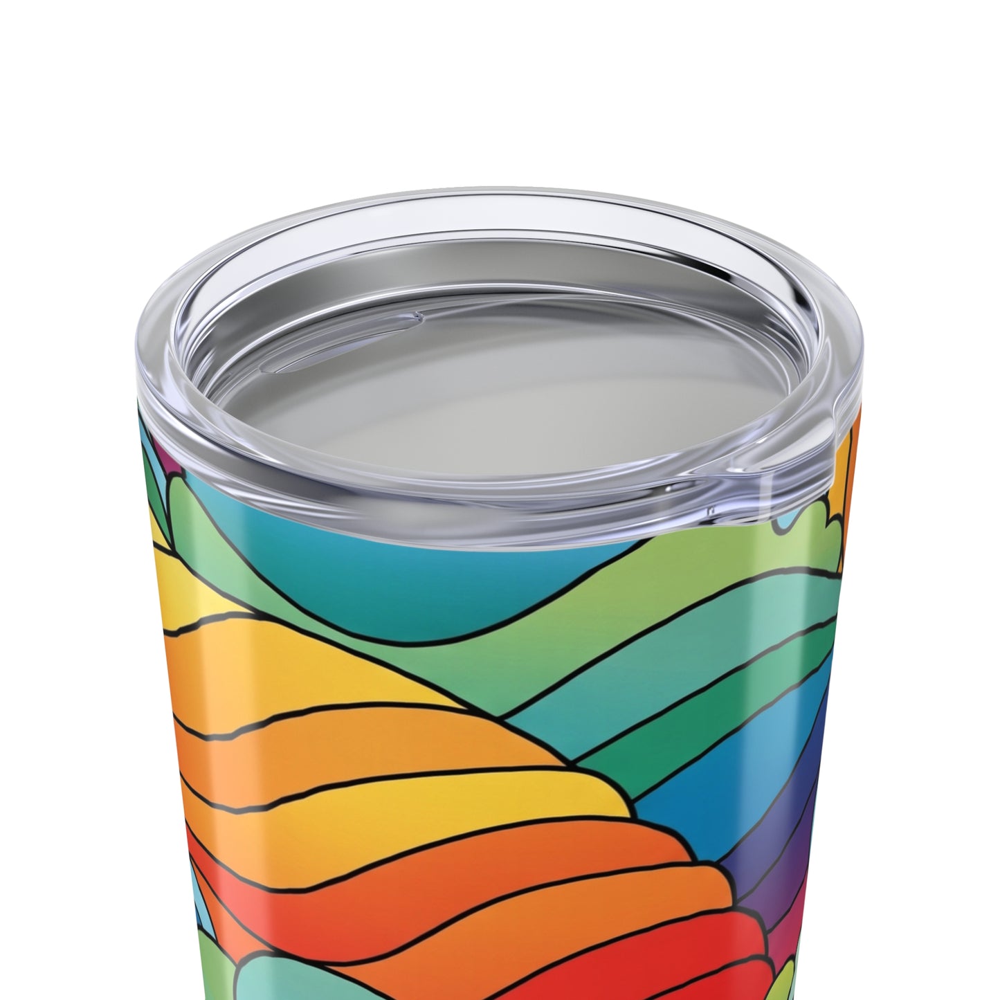 20 Ounce Stainless Steel Tumbler With Double Wall Vacuum Insulation Spill Resistant Travel Mug With Printed Design