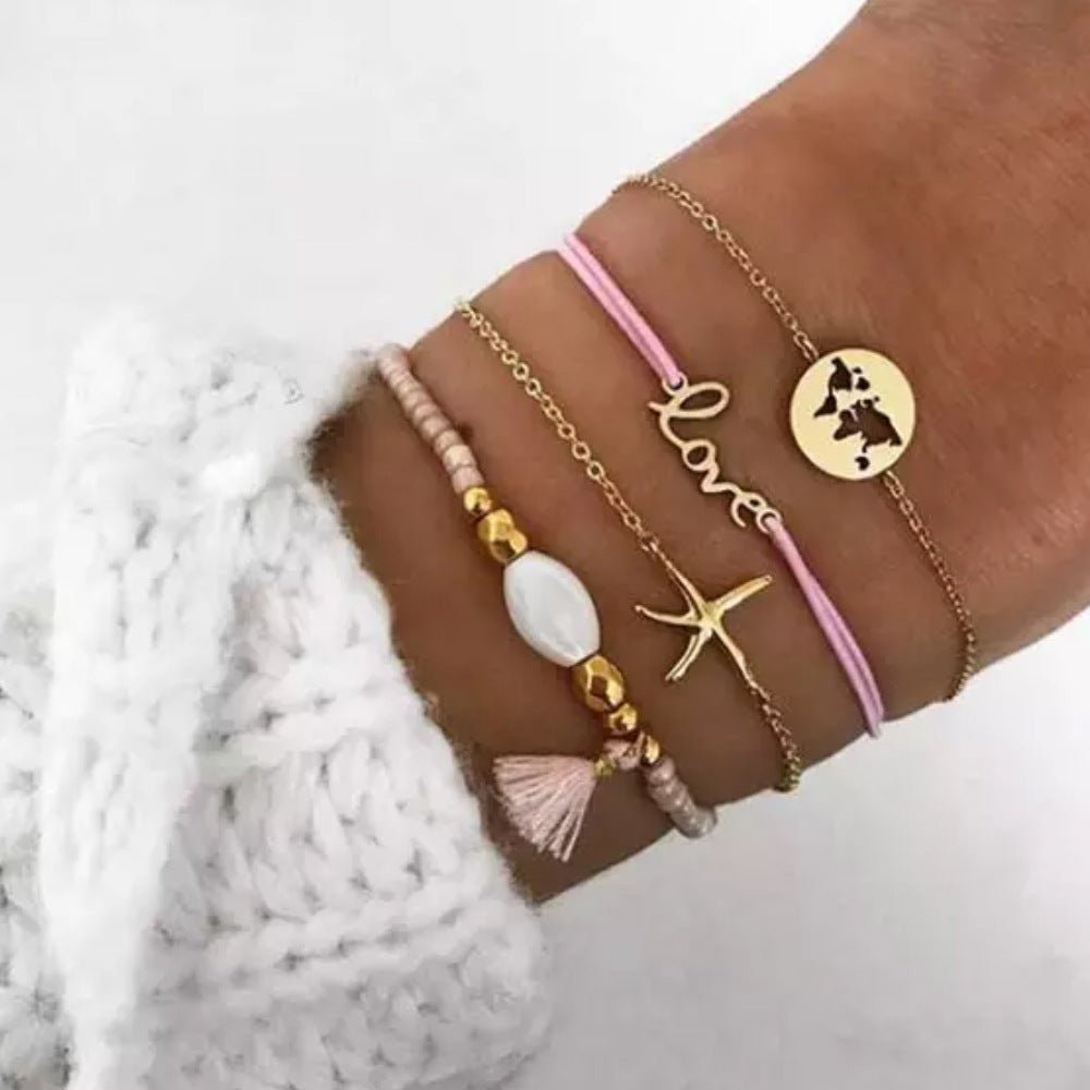 Womens Shell Pineapple Bracelet With Alloy Pineapple Charm Beach Jewelry European Fashion America Style Womens