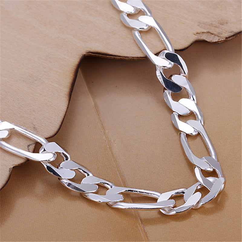 Unisex Silver Plated Copper Geometric Bracelet 4mm Wide Jewelry For Women And Men Individually Packed Gift Ready