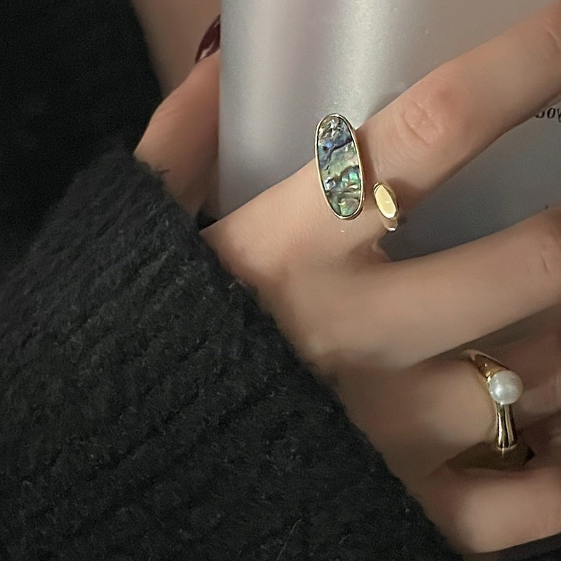 Adjustable Copper Ring For Women Open Design Fashion Jewelry Simple Elegant Light Luxury Ring For Everyday Wear