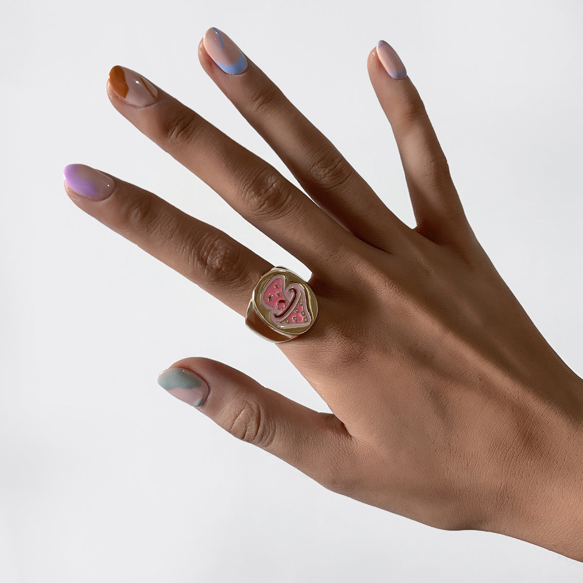 Womens Star Moon Ring Bracelet Bohemian Gold Alloy Geometric Pattern Jewelry Ethnic Retro Style Vintage Modern