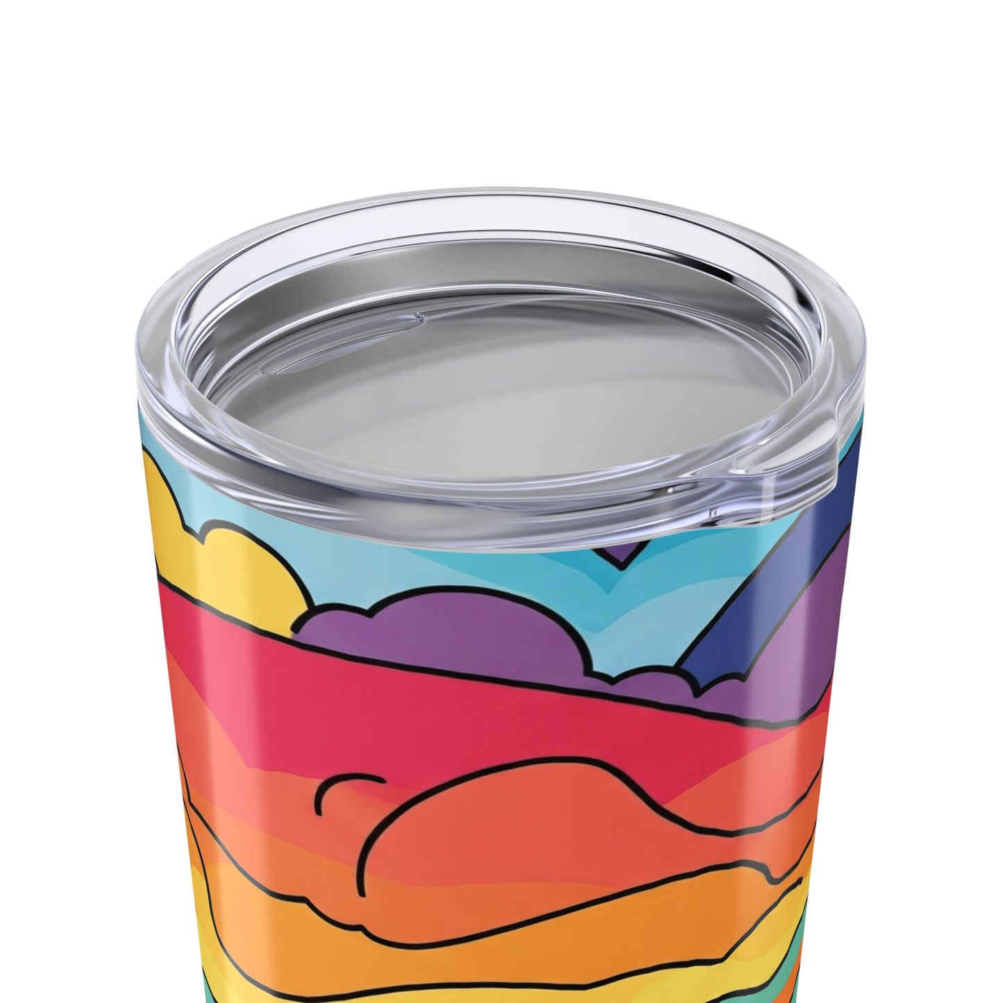 20oz Stainless Steel Tumbler Vibrant Printed Design Double Wall Vacuum Insulation Spill Resistant Thermal Coffee