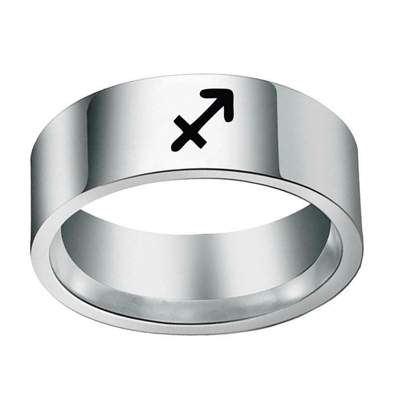 Constellation Ring Stainless Steel Unisex Jewelry Band 8mm Wide 2mm Thick Celestial Designs For Everyday Wears