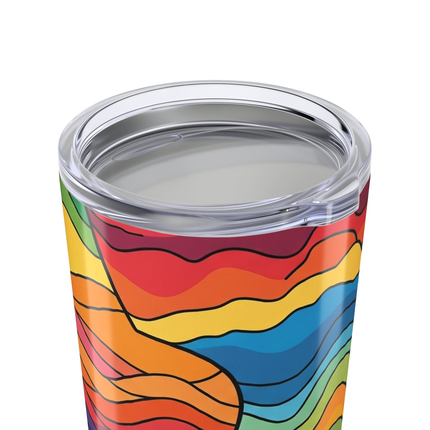 20oz Stainless Steel Tumbler Vacuum Insulated Spill Resistant Lid Keeps Drinks Hot or Cold with Printed Design