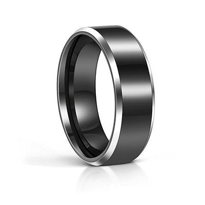 Titanium Ring Mens Ring 8MM Width Material Titanium Steel OPP Bag Packing Size 8MM Width Titanium Ring OPP Bag