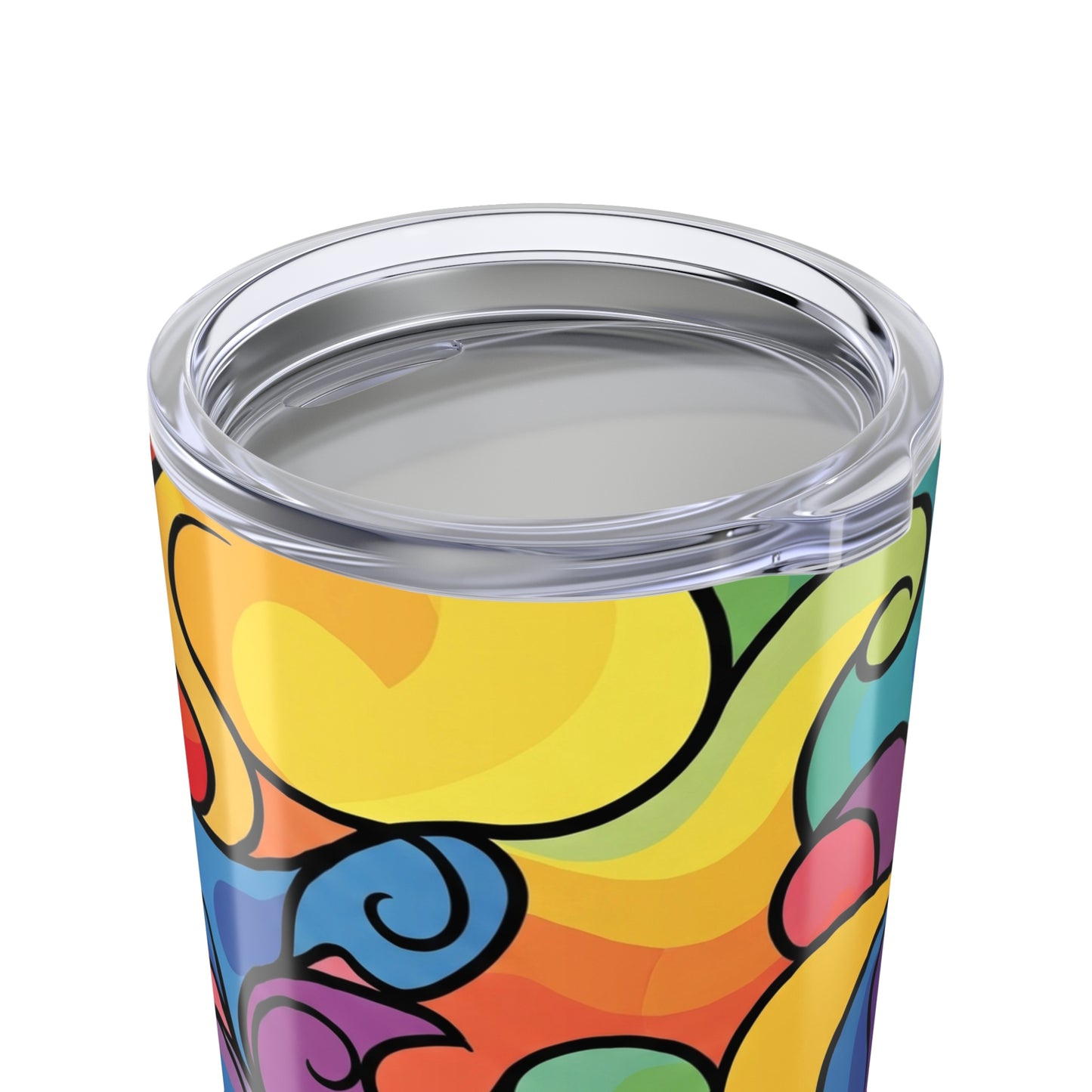 Printed 20oz Stainless Steel Tumbler With Double Wall Vacuum Insulation Spill Resistant Lid For Hot Cold Beverages