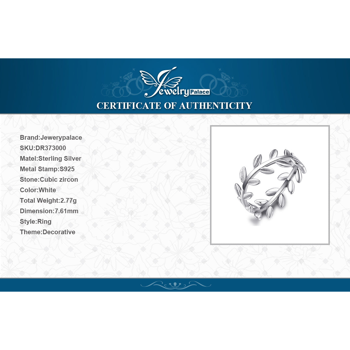 Simple And Delicate Leaf Shaped Copper Ring Inlay Zircon Inlaid Gems Unisex Natural Style Jewelry Sizes 6 7 8 9