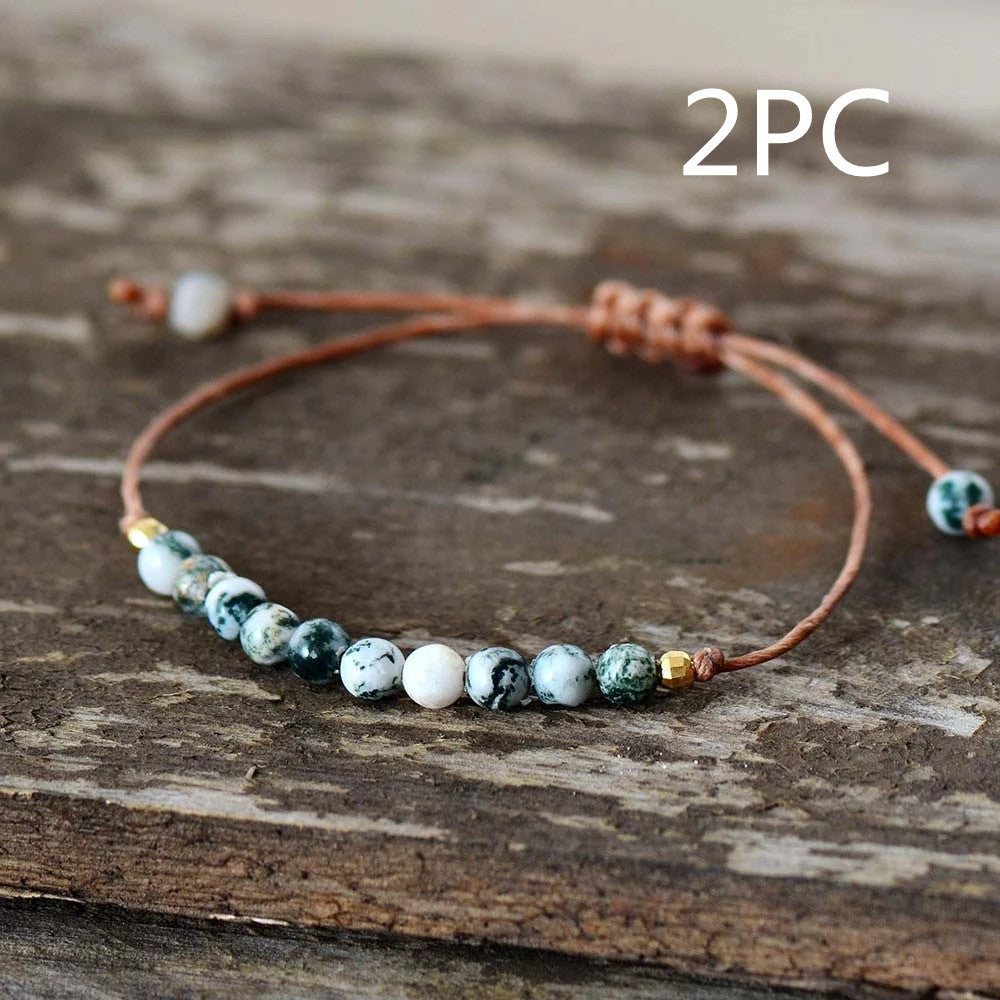 Natural Emperor Stone Unisex Bracelet Hand Woven Geometric Design Jewelry Gift Men And Women Everyday Fashion Accessory