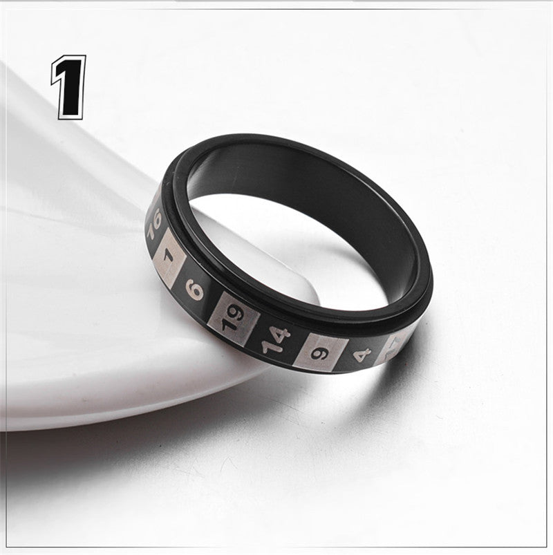 Black Spinner Ring 6mm Rotating Couple Band 6g Jewelry