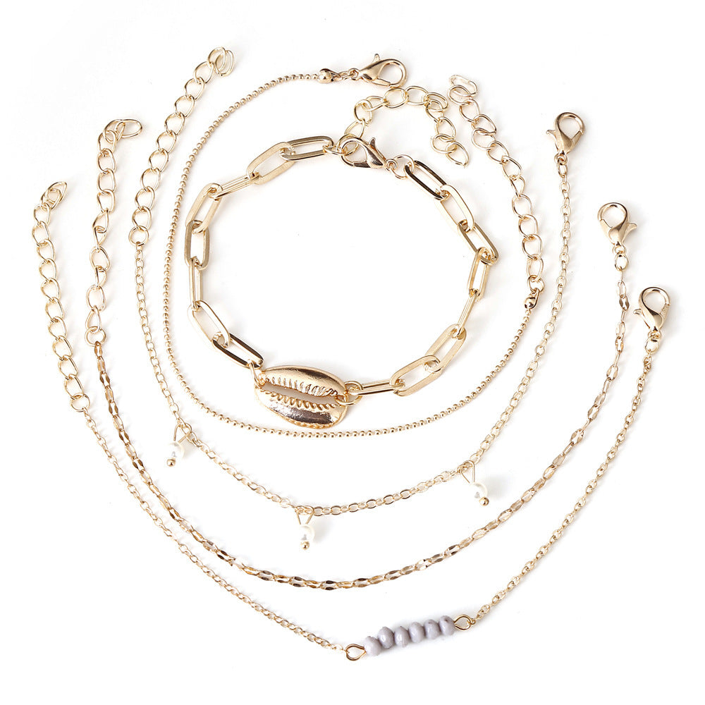 Womens Shell Bracelet Electroplated Alloy Fashion Jewelry Delicately Chic Design Shells For Women Everyday Wear