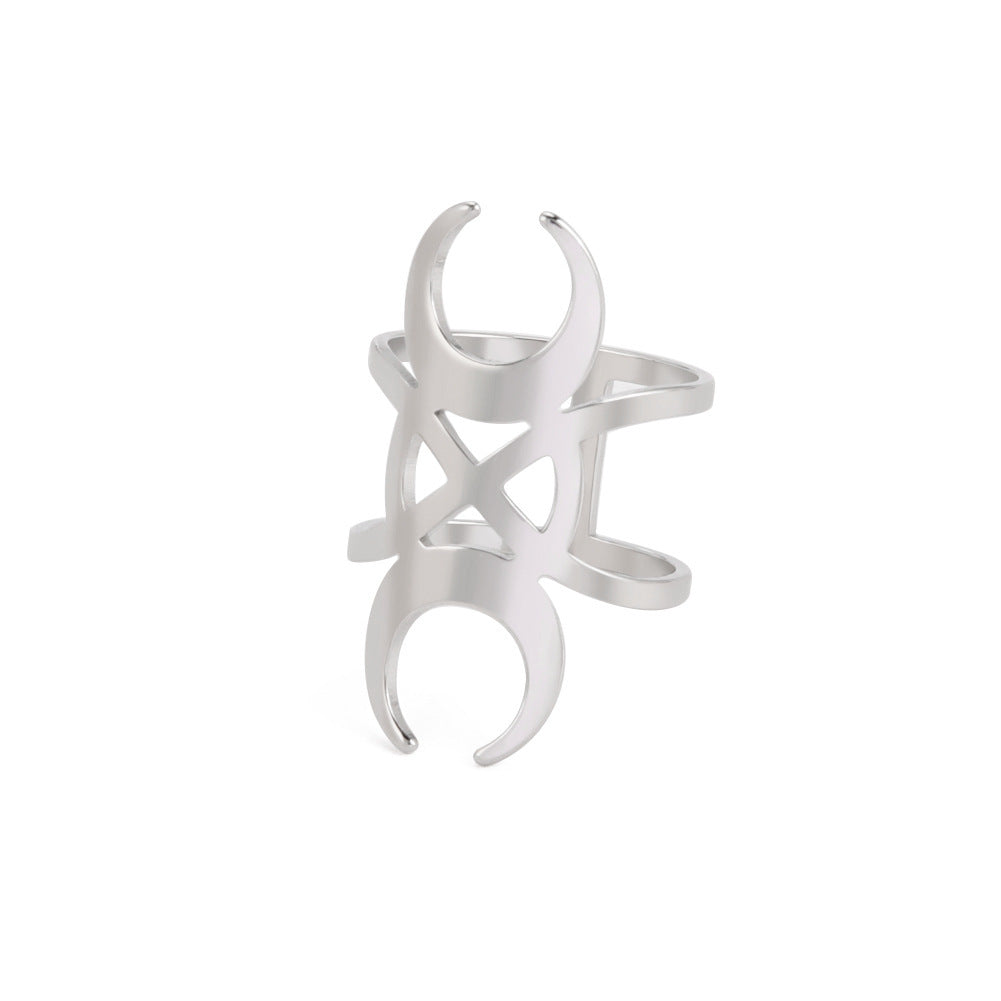 Girls Flower Ring Titanium Steel Electroplated Elegant Design Everyday Ring Floral Gifts For Her Size 8 9 10 11
