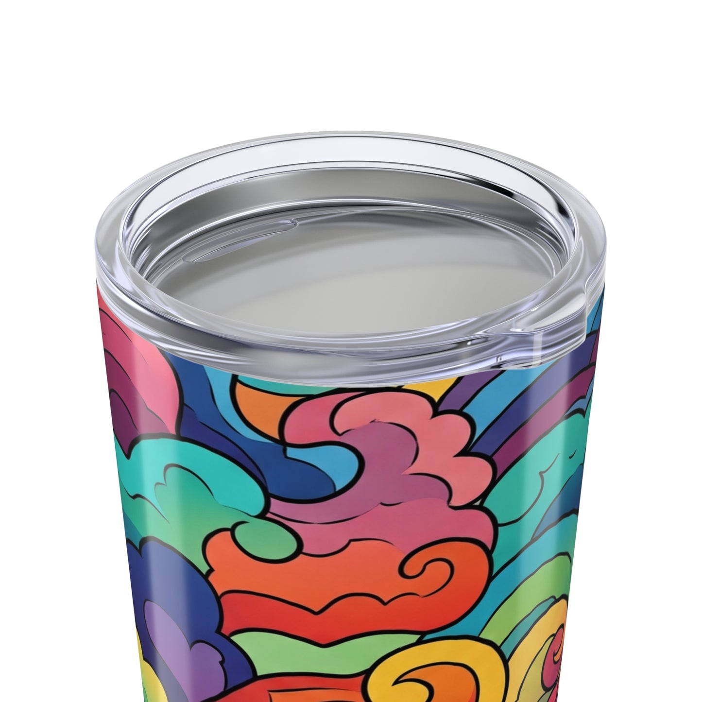 20oz Stainless Steel Tumbler With Double Wall Vacuum Insulation Spill Resistant Printed Design For Hot Beverages