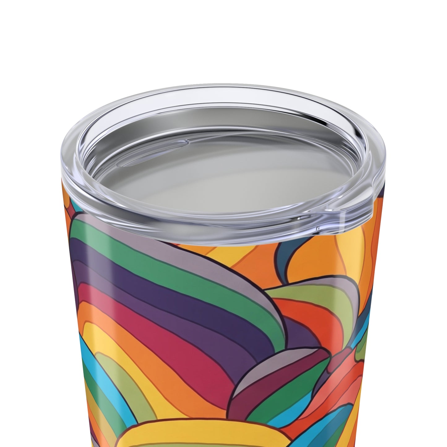 20 Ounce Stainless Steel Tumbler With Vibrant Printed Design Double Wall Vacuum Insulated Spill Resistant Travel