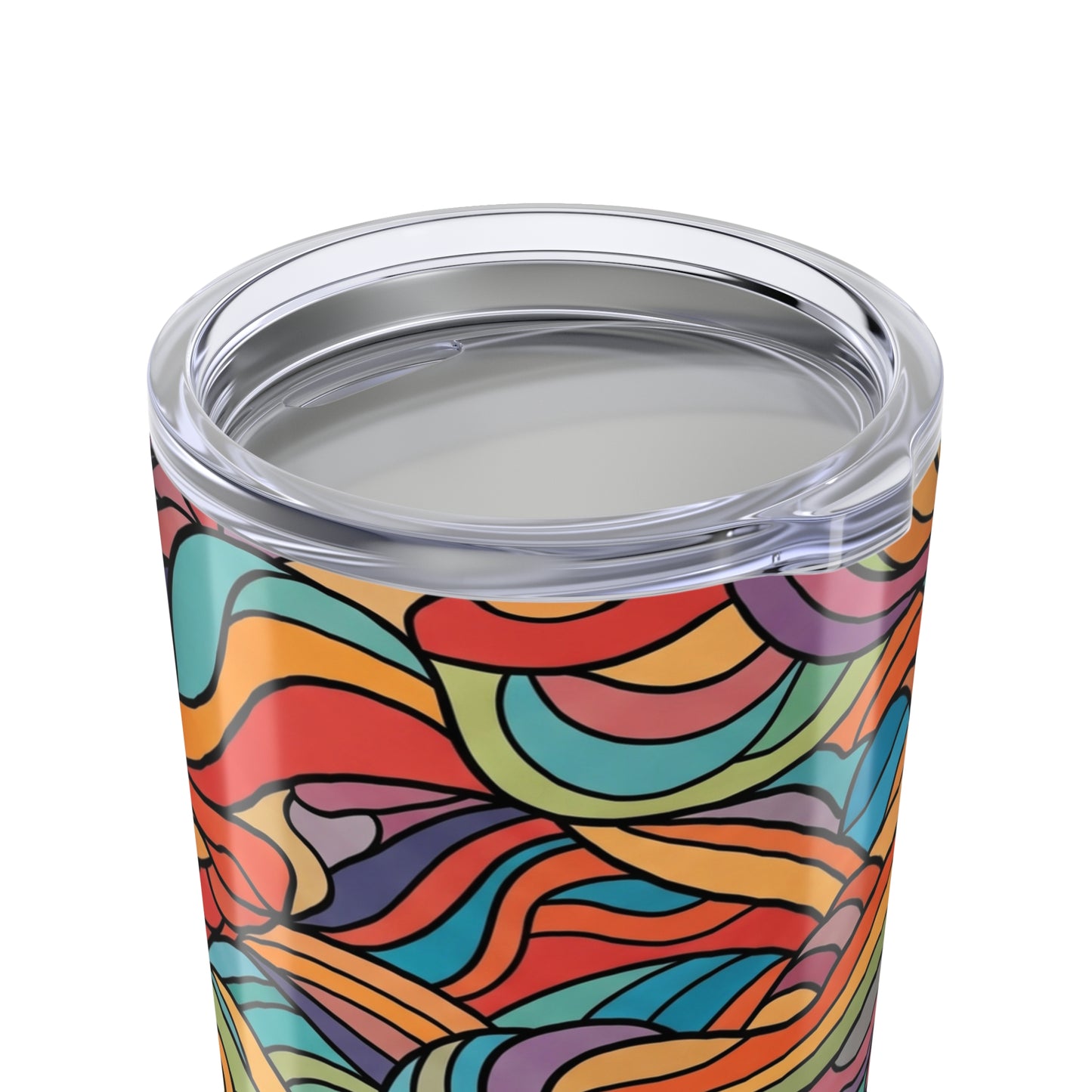 20 Oz Stainless Steel Printed Tumbler With Double Wall Vacuum Insulation Spill Resistant Lid For Hot Or Cold Drinks