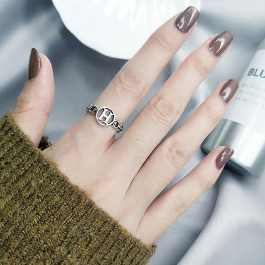 Copper Initial H Ring Alphabet Jewelry Travel Souvenir Gift