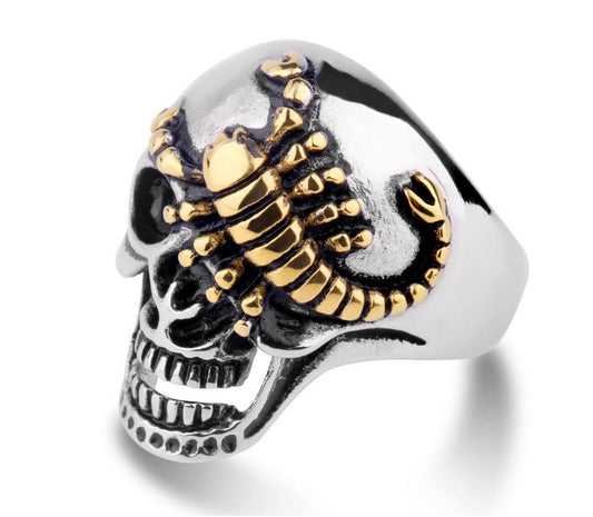 Alternative Titanium Steel Ring Exaggeration Hand Jewelry Punk Personality Ring Casting Tweezers Ring