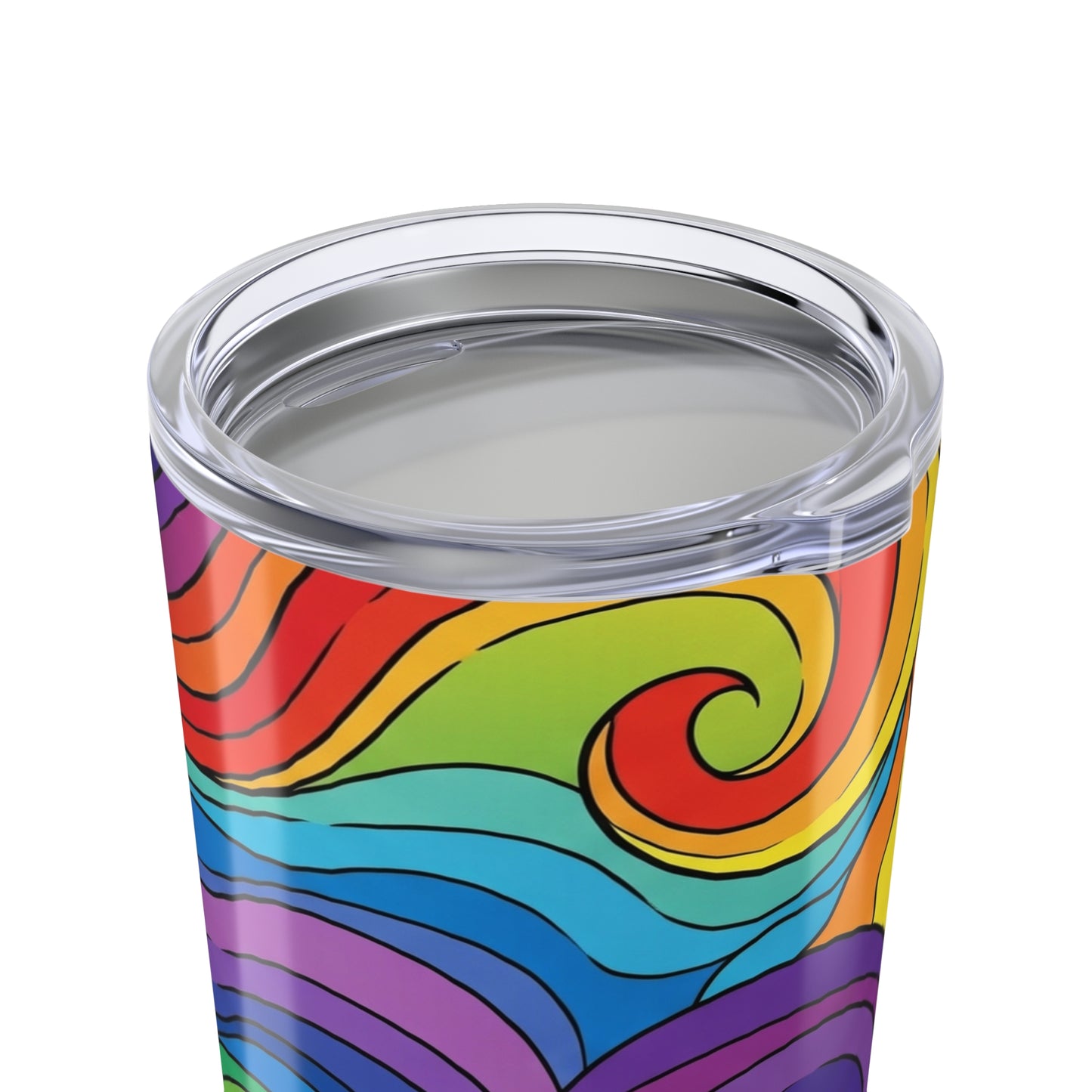 20oz Stainless Steel Tumbler With Printed Design Vacuum Insulated Spill Resistant Durable Hot Cold Drink Container